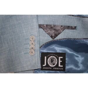 Joseph Abboud Nova Fides Italy Men's 42R Slim Fit Linen Blend Blue Sport Coat